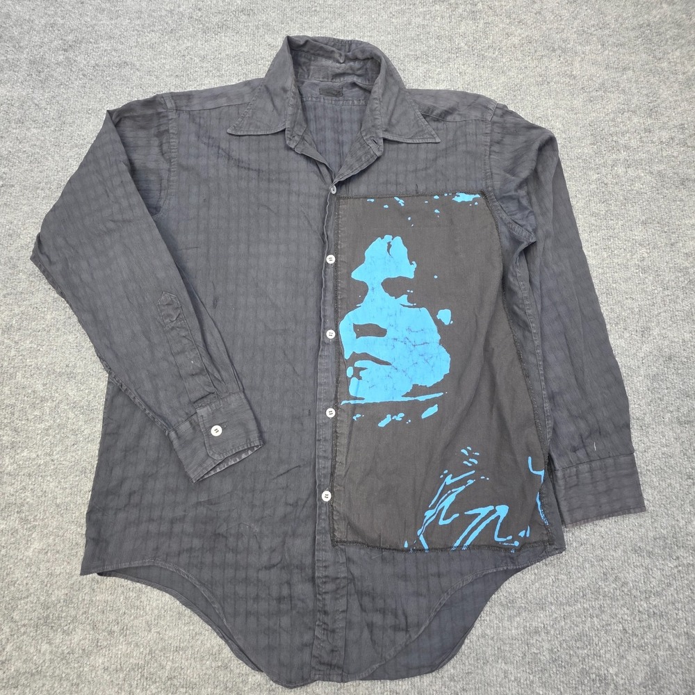Madison Square Michael Jackson Shirt Men's L/XL Black Graphic Embroidered RARE